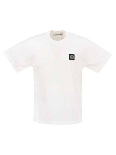 Stone Island Short Sleeved T Shirt In White