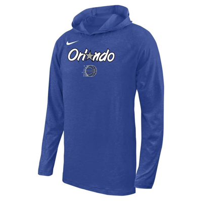 Nike Blue Orlando Magic Classic Edition Performance Long Sleeve Hooded T-shirt