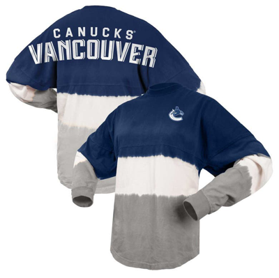 Spirit Jersey Fanatics Branded Blue/gray Vancouver Canucks Ombre Long Sleeve T-shirt