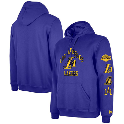 New Era Purple Los Angeles Lakers Big & Tall 2023/24 City Edition Jersey Pullover Hoodie