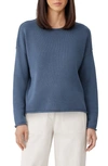 Eileen Fisher Boxy Crewneck Pullover In Twilight