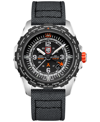 LUMINOX MEN'S SWISS BEAR GRYLLS SURVIVAL AIR SERIES GMT BLACK CORDURA FABRIC & RUBBER STRAP WATCH 45MM