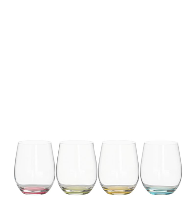 Riedel Set Of 4 Happy O Coloured Wine Tumblers In Clear