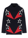 PERFECT MOMENT BLUE SHOOTING STAR WOOL SWEATER