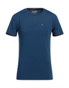 Guess Man T-shirt Blue Size S Polyamide, Elastane