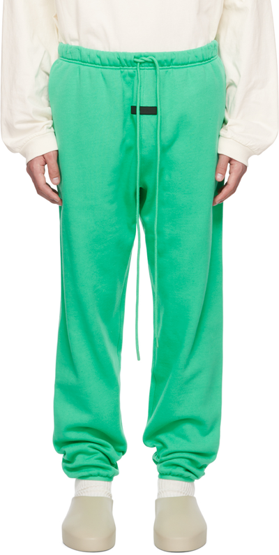 Essentials Green Drawstring Sweatpants In Mint Leaf