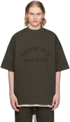 Essentials Fear Of God  Mens Ink  Brand-embossed Cotton-jersey T-shirt