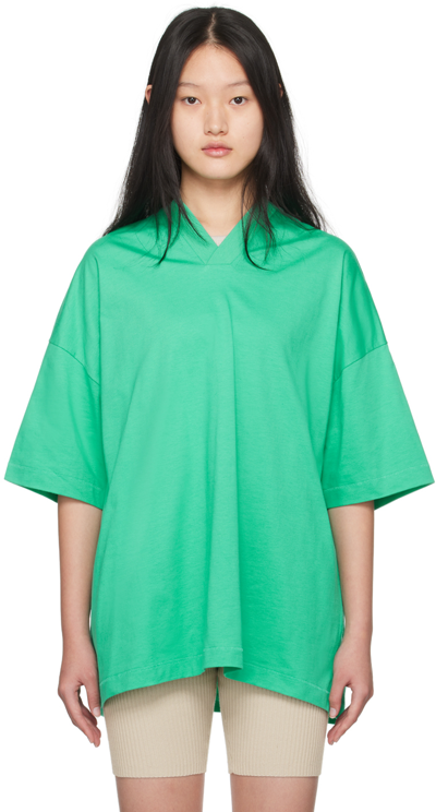Essentials Green V-neck T-shirt In Mint Leaf