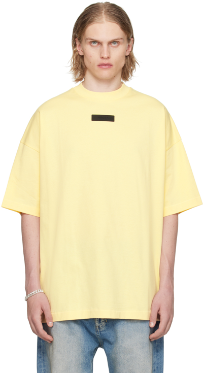Essentials Yellow Crewneck T-shirt In Garden Yellow