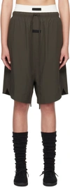 Essentials Gray Relaxed Shorts In Ink