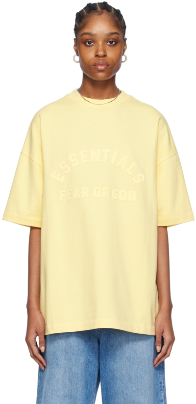 Essentials Yellow Crewneck T-shirt In Garden Yellow