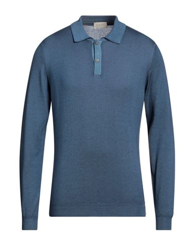 Brooksfield Man Sweater Slate Blue Size 40 Virgin Wool