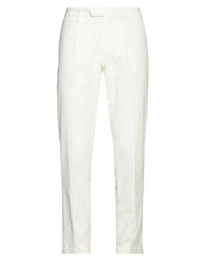 Devore Incipit Man Pants White Size 34 Cotton, Modal, Elastane