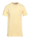 Les Deux Man T-shirt Light Yellow Size M Cotton