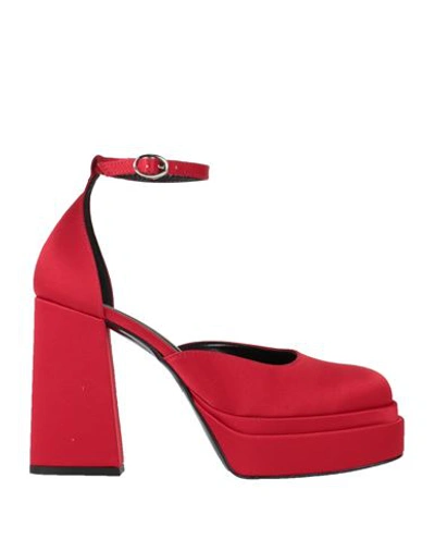 Just Friends Woman Sandals Red Size 10 Textile Fibers