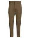 Paolo Pecora Man Pants Military Green Size 36 Viscose, Polyamide, Elastane