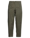 Paolo Pecora Man Pants Military Green Size 34 Cotton, Elastane