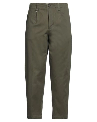 Paolo Pecora Man Pants Military Green Size 34 Cotton, Elastane