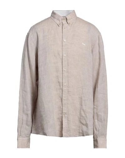 Harmont & Blaine Man Shirt Beige Size L Linen