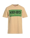 Kenzo Man T-shirt Sand Size S Cotton In Beige