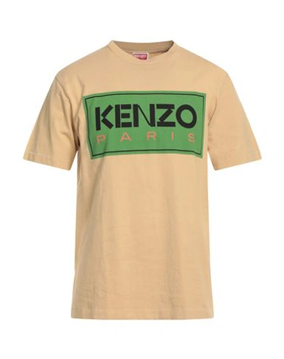 Kenzo Man T-shirt Sand Size S Cotton In Beige