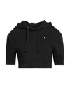 Raf Simons Cropped Short-sleeve Hoodie In Black