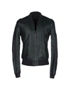 Dolce & Gabbana Green Perforated Leather Bomber Jacket In Green