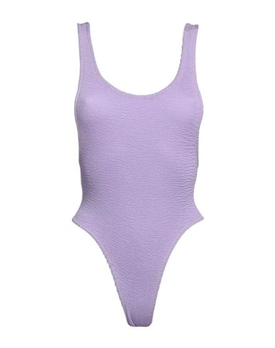 Reina Olga Woman One-piece Swimsuit Lilac Size Onesize Polyamide, Elastane In Purple