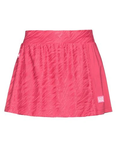 Ea7 Woman Mini Skirt Fuchsia Size L Polyamide, Elastane, Polyester In Pink