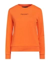 Armani Exchange Woman Sweatshirt Orange Size S Cotton, Polyester, Elastane