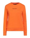 ARMANI EXCHANGE ARMANI EXCHANGE WOMAN SWEATSHIRT ORANGE SIZE XS COTTON, POLYESTER, ELASTANE