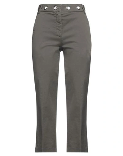 Pinko Woman Pants Lead Size 8 Cotton, Elastane In Grey