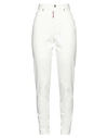 Dsquared2 Woman Jeans White Size 10 Cotton, Elastomultiester, Elastane