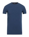 Zegna Man Undershirt Blue Size Xxl Cotton, Elastane