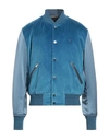 Amiri Man Jacket Blue Size 36 Cotton, Polyester