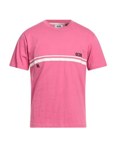 GCDS GCDS MAN T-SHIRT PINK SIZE XL COTTON