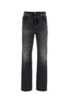 Ferragamo Faded Stonewashed Denim Jeans With Belt Loops In Black
