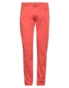 Jacob Cohёn Man Pants Orange Size 35 Cotton, Elastane