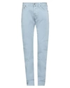 Jacob Cohёn Man Pants Sky Blue Size 30 Cotton, Elastane