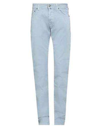Jacob Cohёn Man Pants Sky Blue Size 30 Cotton, Elastane In Blue