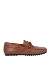Tod's Man Loafers Brown Size 8 Leather In Brown