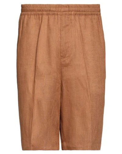 Liu •jo Man Man Shorts & Bermuda Shorts Brown Size 30 Cotton, Elastane