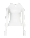 Off-white Woman T-shirt Ivory Size 4 Polyamide, Elastane