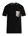 Grey Daniele Alessandrini Man T-shirt Black Size L Cotton
