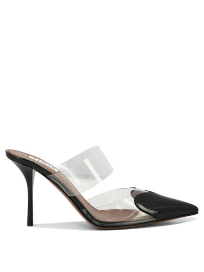 Alaïa Mule Coeur 90 Patent Black Mules