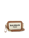 Balmain Shoulder Bag In Natural Brown/gold