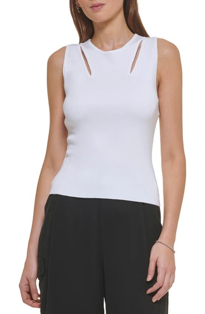 DKNY DKNY CUTOUT DETAL SWEATER TANK