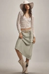 By Anthropologie The Tilda Slip Skirt In Mint