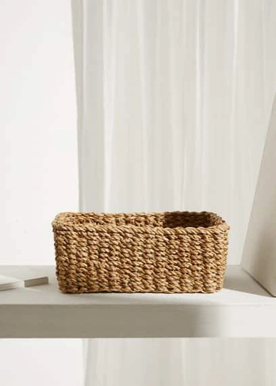 Mango Home Rectangle Basket 27x17cm Brown In Neutral