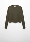 Mango Teen Fine-knit Sweater Khaki